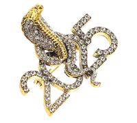 ORFOFE Broche Serpent Vintage Émaillée et Broche pour Vêtements et Sacs de Sagesse et Accessoire pour Nouvel An Chinois