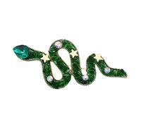 ORFOFE Broche Vintage Serpent Élégant Épingle Boutonnière pour Décoration Noël et Mode Accessoire Unisexe Cristal Imitation Cadeau Couple Pin Animal Astrologique pour Chapeaux et