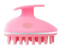 ORFOFE Brosse à Shampoing Électrique Étanche Rose Embouts en Silicone Souple Masseur Électrique pour Cuir Chevelu Stimulation par Vibrations Sonores Soin Apaisant Anti-Démangeaisons