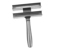 ORFOFE Brosse Acier Inoxydable pour Toilettage de Bétail Grattoir Antidérapant pour Éliminer Boue et Sueur Brosse pour Massage et Nettoyage Du Pelage des Chevaux et Chiots