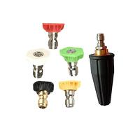 ORFOFE Buse Turbo Rotative pour Nettoyeur Haute Pression Turbine Métallique Embouts Spray Multicolores Rapide Jet Puissant Rotatif pour Nettoyage Auto Maison et Drain