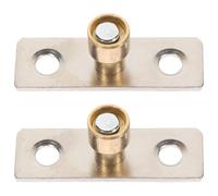 ORFOFE Butée de Rail de Porte de Grange 2 Pièces Guide Inférieur en Nylon Tête en Cuivre 10 MM Matériel Lourd en Métal pour Portes Coulissantes d'Armoires Fixation au Sol Système