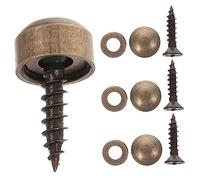 ORFOFE Cache Vis Laiton en Cuivre Doré, Vis Décoratives Multi-usages pour Fixation Miroir, Résistantes la Rouille, pour Meubles en Verre et Tables Basses D'extérieur