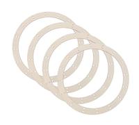 ORFOFE Cadre de Couronne Ronde en Bois Beige Léger Trous Pré-percés pour Loisirs Créatifs DIY Pâques 4 Pièces Style Rustique Garçon et Filles