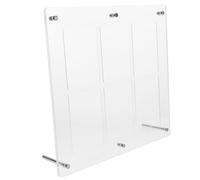 ORFOFE Cadre pour Cartes à Collectionner Transparent 6 Compartiments 35-75pt Support Mural en Plastique Présentoir de Jeu de Cartes Anti-poussière Compact pour Exposition et Rangement