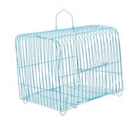ORFOFE Cage à Oiseaux Portable en Fil d'acier Résistance à l'usure, Taille Moyenne Demi-Cercle Bleue, Transport Extérieur Sécurisé pour Perroquets Et Calopsittes