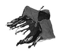 ORFOFE Cape à Capuche Halloween Faucheur Médiévale Noire et Grise Costume Cosplay Unisexe Respirant pour Fête et Carnaval