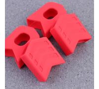 ORFOFE Capuchon de Manivelle 4 Pièces en Silicone Rouge pour Vélo