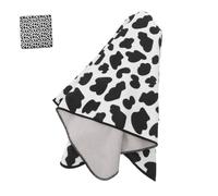 ORFOFE Cat Grooming Wrap Anti-Scratch Blanket for Nail Trimming Medication Assistance Soft Comfortable Cow Print Swaddle Secure Handling for Pet Care