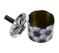 ORFOFE Cendrier Aimanté en Métal Couvercle Rotatif Design Créatif, Accessoire Cigare pour Bureau et Maison Édition Spéciale Coupe Monde