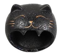 ORFOFE Cendrier Humoristique de Chat, Céramique Noire Grosse Capacité | Décorations de Porche Extérieur, Cendriers Décoratifs, Boîte à Jouets pour Chats D'intérieur, Décor pour Chats