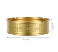 ORFOFE Cendrier Laiton Rond Décoratif pour Table Balcon et Bureau Élégant pour Hommes Fumeurs