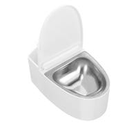 ORFOFE Cendrier Mural Toilette Couvercle en Acier Inoxydable Blanc | Design à Compartiments, Structure Clamshell, Anti-vent, pour Mégots et Cendres, Près des Toilettes