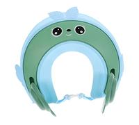 ORFOFE Chapeau De Bain Multifonctionnel Étanche Pour Garçon Fille Casquette De Shampooing Ajustable Avec Protection Des Oreilles Pour Garçon Fille Couleur Bleu