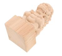 ORFOFE Chapiteaux De Pont en Bois : Sculpture De Lion Unique, Têtes De Pilier De Pont en Arc Rétro pour Décoration De Jardin Extérieur, Modèle De Pont Chinois Miniature pour La Maison