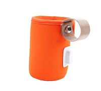 ORFOFE Chauffe-biberon De Voyage Portable Usb Orange, Maintien Au Chaud Rapide Et Uniforme, Compatible Plupart Des Biberons, Alimentation Par Prise Voiture Ou Powerbank,