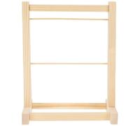 ORFOFE Cintre Bois pour Poupée Double Couche Support Robuste et Écologique pour Vêtements de Poupée Organiseur Décoratif de Bureau Accessoire Pratique pour Rangement de Jouets