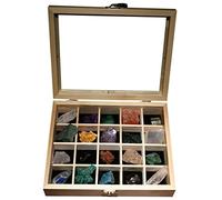 ORFOFE Coffret De 20 Spécimens De Minéraux Et Pierres Précieuses Naturelles Forme Unique Collection Pour Léducation Scientifique Et Les Collectionneurs
