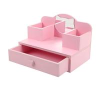 ORFOFE Coiffeur de poupées Meuble Décoration de la scène de la Maison de poupée Vanités de Jouets déguyisés Table de vanité Rose Mini Doll House Vanity Pink