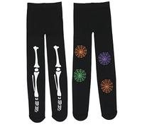 ORFOFE Collants Halloween Enfant - Collants Toile D'AraignéE Squelette Costume d'halloween pour Filles De 6 À 8 Ans Accessoires De FêTe ÉFfrayants en Polyester