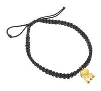 ORFOFE Collier pour Animaux avec Serrure Dorée Décorative Résistant à Usure avec Clochettes Collier Tressé Noir pour et Chiens Accessoire et