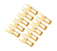 ORFOFE Connecteurs du système Audio U-Shaped 10pcs bornes à Fourche en cuivre pour Haut-parleurs de Voiture et amplificateurs dans scénarios Automobiles et domestiques
