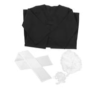 ORFOFE Costume de Juge Garçon Fille avec Perruque et Robe de Magistrat Jeu de Rôle Éducatif pour Fêtes et Spectacles Complet pour Immersion la Fonction Judiciaire