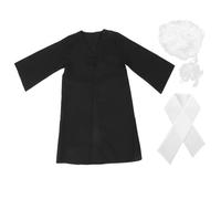 ORFOFE Costume et Postiche de Juge pour Garçon et Filles Taille Moyenne pour Représentation et Jeux de Rôle