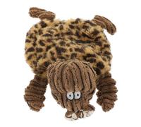 ORFOFE Couineur pour Chiots et Petits Chiens en Peluche Motif Léopard Résistant à la Mastication Interactif pour Stimulation Mentale et Activité Physique des Animaux de Compagnie