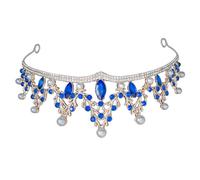ORFOFE Couronne de Mariage en Alliage de Zinc avec Cristaux et Perles Imitation, Serrage-tête Élégant pour Mariée, Maintien Sécurisé et Beauté Naturelle en Église ou Nuptiale