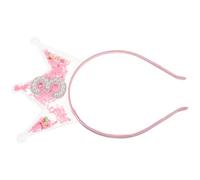 ORFOFE Couronne de Princesse pour Garçon et Filles à Sequins Fluides Serrage-Tête Couronne Brillante pour Fille de 3 Ans Accessoire Léger et Confortable pour Fête D’Anniversaire et