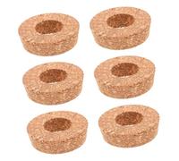 ORFOFE Couvercles en Liège pour Jardinière en Verre, 6 Pièces, Couvercles De Bocaux De Conserve, Vase De Propagation, De Plantes avec Trou Central, Couvercles De Jardinière