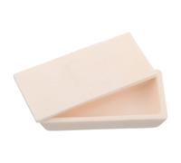 ORFOFE Creuset et Travail Analytique en Oxyde D'aluminium avec Couvercle Beige Forme Demi-circulaire et Bateau, Conçu pour Applications Scientifiques