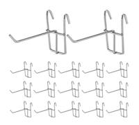 ORFOFE Crochets métalliques 25 pièces pour panneaux en maille 3.3 mm Supports muraux en fer pour présentoirs retail et espaces d'exposition installation simplifiée