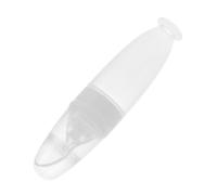 ORFOFE Cuillère Distributrice Silicone pour Garçon Fille avec Base Stable Cuillère Doseuse pour Alimentation Autonome Bouteille Presse Aliments pour Nourrissons de Mois Blanc