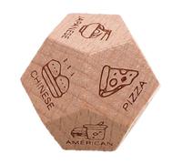 ORFOFE de Dés Alimentaires en Bois pour Dîner et Fête - Dés de Décision pour Repas en - Cube de Sélection Ludique pour Rendez-Vous Anniversaire et Occasions Spéciales