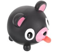 ORFOFE Décompression à Presser PVC Doux Poupée Animale Noire avec Langue Sortie Anti-Stress pour Garçon Fille et Soulagement de Anxiété