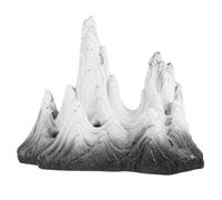ORFOFE Décor Montagne Enneigée en Résine pour Aquarium et Terrarium | Ornement Blanc, Scène Naturelle Créative, Facile à Nettoyer, pour Étagère, Bureau et Vitrine
