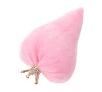 ORFOFE Décoration de Saint-Valentin de Cœur en Velours Rose Rembourré Mini Coussin Décoratif pour Bureau ou Étagère Ornement Doux et Romantique pour Fête et Présent D’Amour