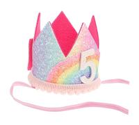 ORFOFE Diadème Couronne Arc-ciel Sequins Pour Fête Anniversaire Accessoire Créatif Et Léger Pour Filles