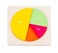 ORFOFE Disque d'apprentissage en Bois Coloré Cercles de Fractions Éducatifs Tarte aux Fractions pour Garçon et Filles Kit Pédagogique Mathématique Montessori