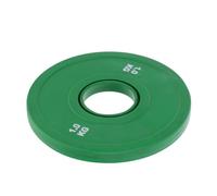 ORFOFE Disque de Poids D’haltère en Caoutchouc 1 Kg Vert - Plaque de Pare-chocs Silencieuse, Robuste et Facile à Manipuler pour Musculation à Domicile et Salle de Sport