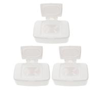 ORFOFE Distributeur de Lingettes Humides Compact en Pp Blanc, Pratique et Hygiénique, Boîte à Mouchoirs Portable 3 Pièces pour Voyage et Paquet à Langer