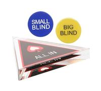 ORFOFE Double Layer Plastic Poker Dealer Buttons Set with All in Marker Big Blind and Small Blind Chips Game Tokens for Card Parties and Tournaments