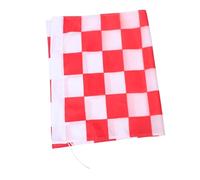 ORFOFE Drapeau de Signalisation Rouge et Blanc Polyester Aux Intempéries Drapeau à pour Course de Voitures Bannière Extérieure pour Jardin Pelouse Patio et Garage