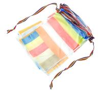 ORFOFE Drapeaux De Prière Bouddhistes Authentiques Chaîne Cinq Couleurs Décoration Extérieure Pour Temples Et Méditation Bannière Bouddha Traditionnelle