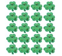 ORFOFE Écusson Trèfle Brodé Vert, Patch Thermocollant pour Vêtements et Paquet, 20 Pièces, Décoration et Réparation, Saint-patrick