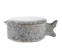 ORFOFE Encrier en Céramique Multifonction Couvercle Bassin d'Encre pour Calligraphie Chinoise Plateau à Dessin Professionnel Portable Support Pinceau et Mélange de Couleurs