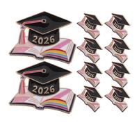 ORFOFE Ensemble de 10 Broches pour Femme de Toque de Diplômé, Insigne de Chapeau de Graduation Facile à Attacher, Présent de Diplôme pour Étudiants et Enseignants