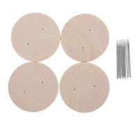 ORFOFE Ensemble de 4 Supports pour Poupées en Feutrine Socle en Bois 5 CM X 1 CM Double Aiguille pour Stabilité Renforcée Porte-Poupées DIY pour Exposition Artisanale et Vitrine